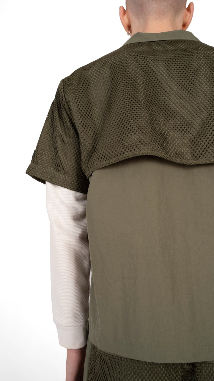 MESH LAYERED SHIRT